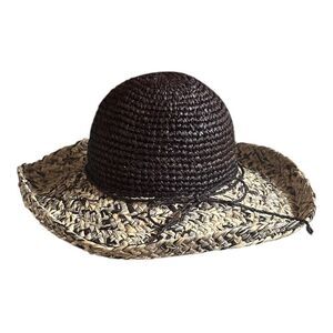 San Diego Hat Co Kettle Brim Chocolate Raffia Woven Straw Beach Hat